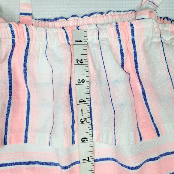 Carter's Kid Size 14 Woven Summer Tank Top Pink Blue Sleeveless Summer Cute Fun - Picture 5 of 10